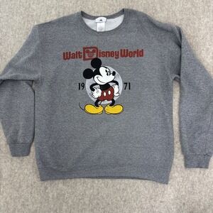 Walt Disney World Mickey Mouse Crewneck Sweatshirt Mens Large
